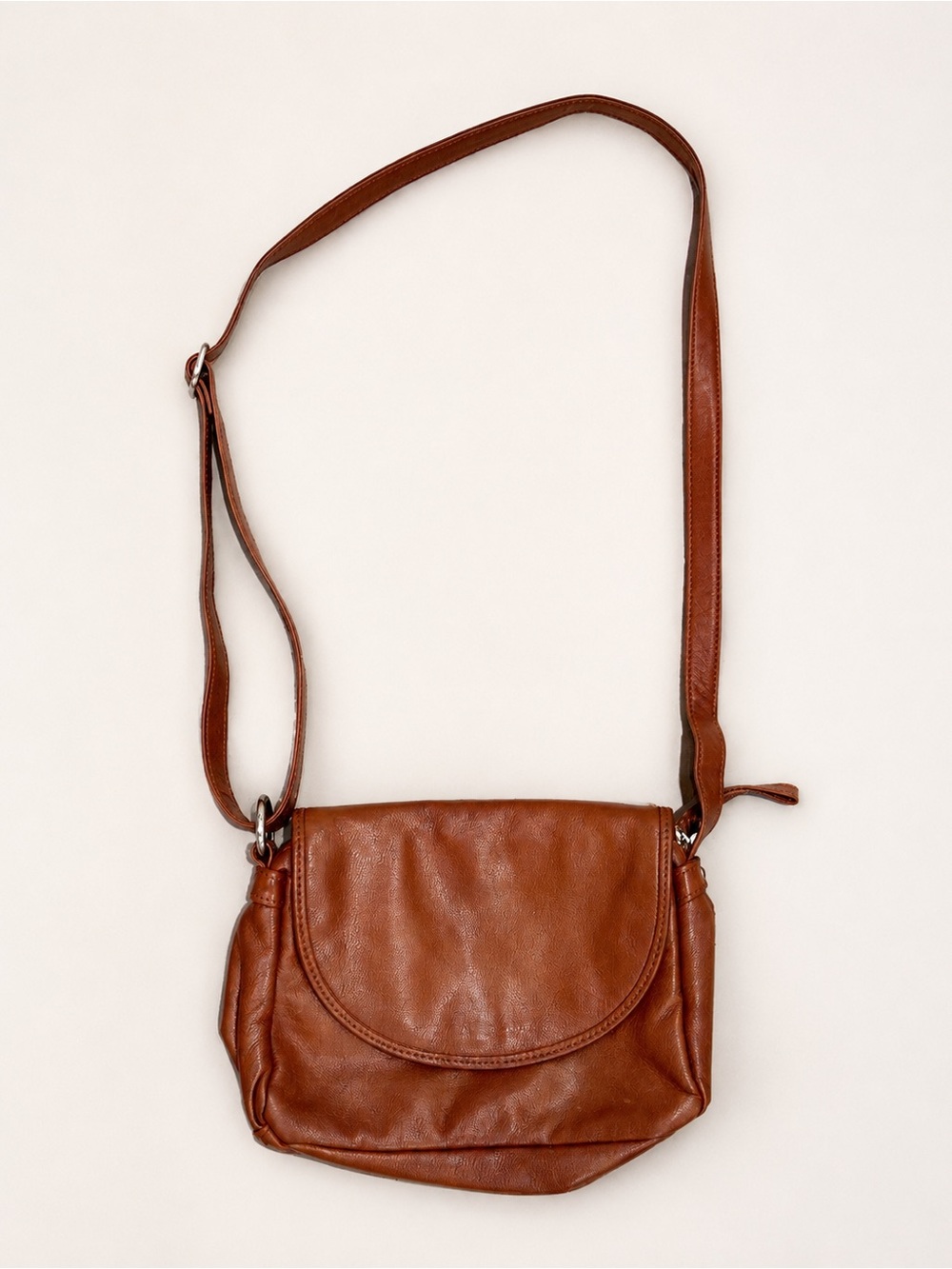 Osgoode Marley Cognac Leather Crossbody Bag Flap Purse